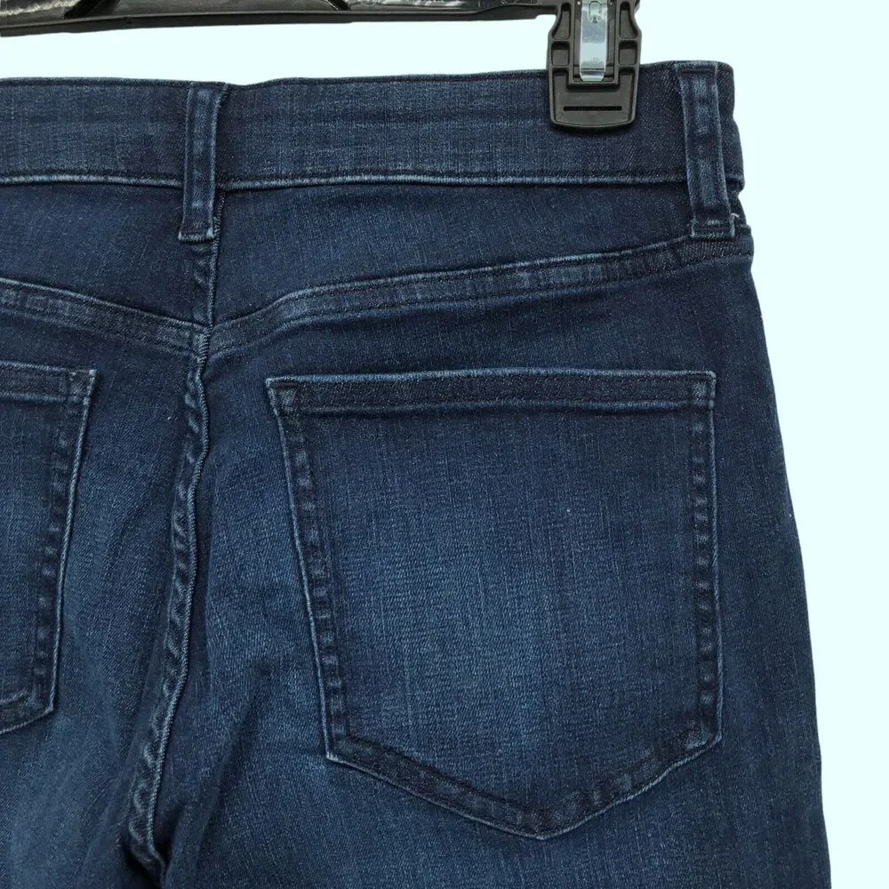 Uniqlo‎ Jeans Womens 26 x 33 Straight Leg Stretch Slim Fit Blue Denim Dark Wash